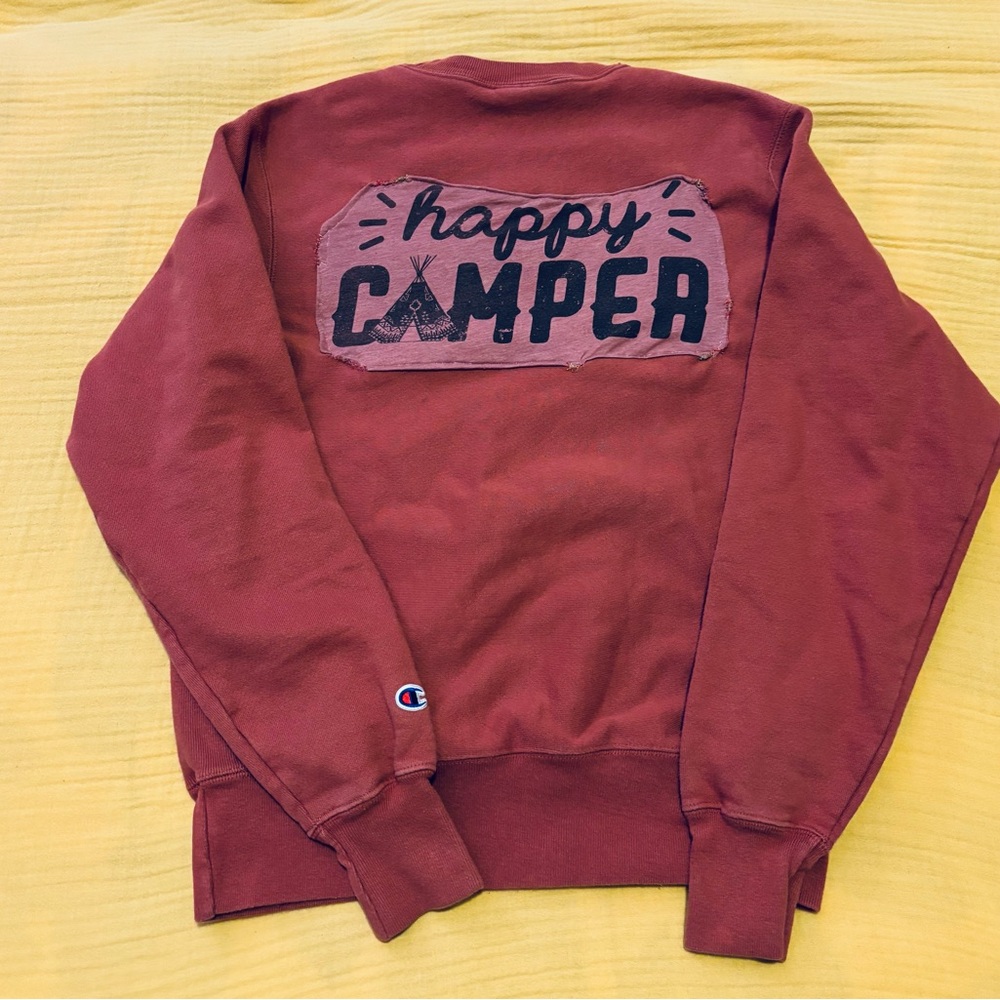 Vintage Champion Upcycled Sweatshirt | One of a Kind Hand Stitched Boho Hippie